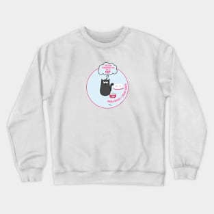 Smart Cute Cat(Blue) By Abby Anime(c) Crewneck Sweatshirt